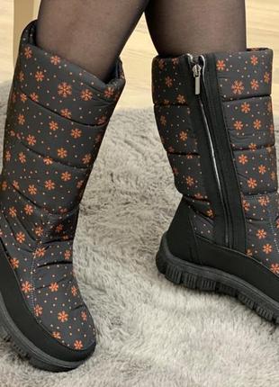 Женские дутики. черные.