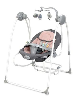 Шезлонг-гойдалка 2-в-1 lorelli tango, пульт, таймер з інтервалом 8,15 та 30 хвилин, 5 швидкостей гойдання, 12 мелодій