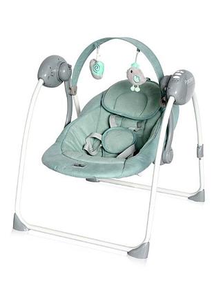 Люлька-качалка lorelli portofino регулювання звуку, музична панель-12 мелодій,зелені зірки