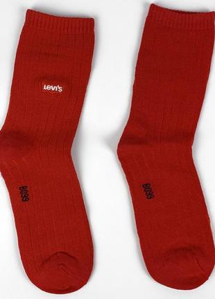 Носки levis, размер 39-42, материал хлопок. хорошее качество, цвет красный