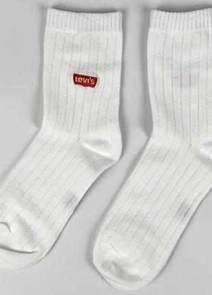 Носки levis, размер 39-44, материал хлопок. хорошее качество, цвет белый