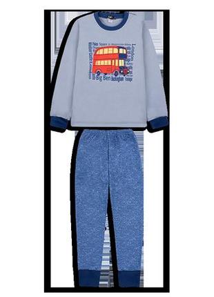 Детская демисезонная пижама  для мальчика подросток gabbi pgd-20-3 серый 122 (12032)