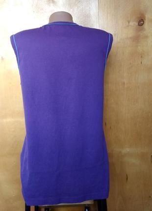 Р 12 / 46-48 спортивная фиолетовая футболка майка хлопок трикотаж fibak3 фото