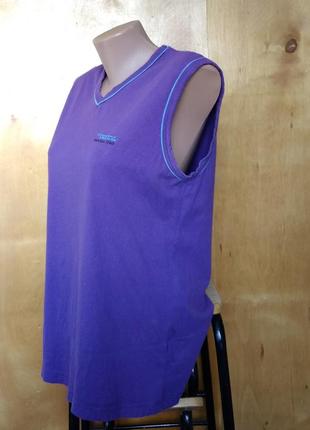 Р 12 / 46-48 спортивная фиолетовая футболка майка хлопок трикотаж fibak2 фото