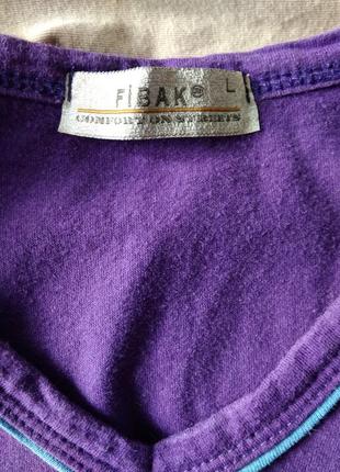 Р 12 / 46-48 спортивная фиолетовая футболка майка хлопок трикотаж fibak4 фото