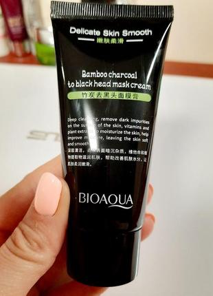 Крем-маска bioaqua bamboo charcoal black mask, 60 г1 фото