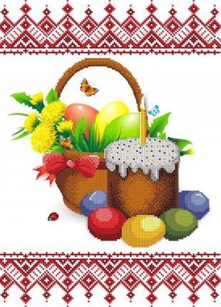 Схема для вишивання бісером великодній рушник магія бісеру p-3 002 розмір 46, 5х38 см
