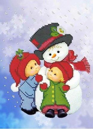 Схема для вишивання бісером магія бісеру к-4 031 дитяча забава новорічна розмір 18 * 24 см