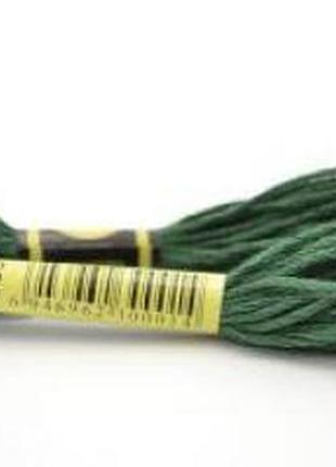 Нитки мулине для вышивки схс-895 бутылочно-зеленый / 8 м