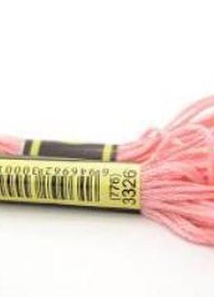 Нитки мулине для вышивки схс-3326(776) розовый пион / 8 м