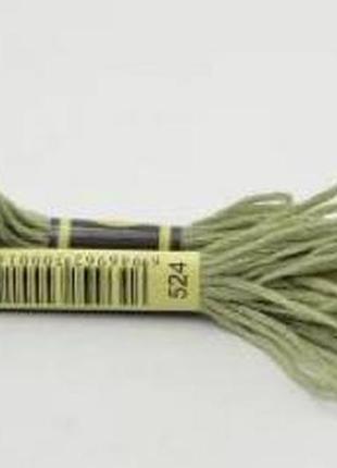 Нитки муліне для вишивки схс -524 папороті дуже світлий / 8 м