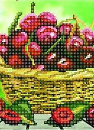 Схема для вишивання бісером магія бісеру к-4 083 вишневий рай розмір 24*18 см