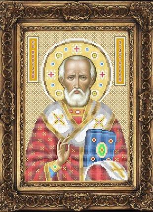 Схема для вишивання бісером фурор рукоділля іб4-005 - 1 святий миколай чудотворець розмір 18.5 * 27 см