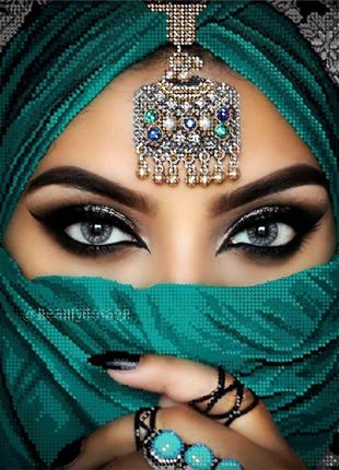 Схема для вишивання бісером магія бісеру к-3 030 красуня індії розмір 29 х 29 см