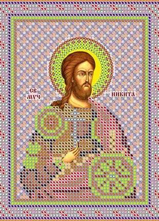 Схема для вишивання бісером магія бісеру і-5 032 святий микита розмір 13 * 17 см