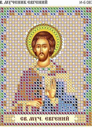 Схема для вишивання бісером магія бісеру і-6 087 святий євген розмір 8х10 см