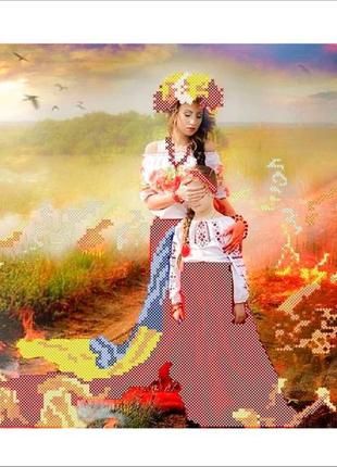 Схема для вишивання бісером магія бісеру пр-001-6 закриті очі розмір 30 * 40 см