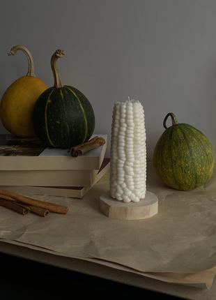 Соєва свічка "кукурудза", свічка з натурального рослинного воску, веган