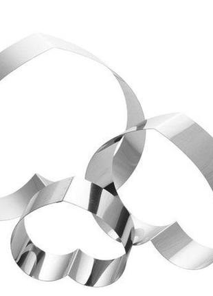 Форма з нержавіючої сталі "серце" (набір 3 шт)