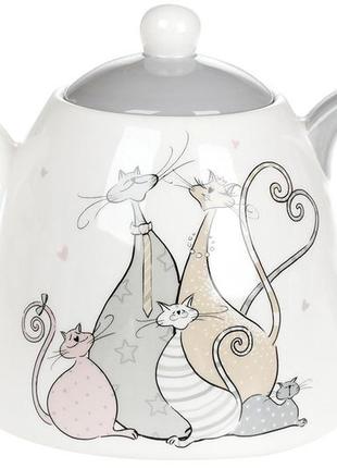 Чайник керамический веселая семейка, 850мл bonadi dm555-q