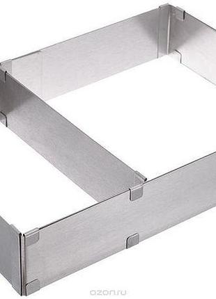 Форма нержавіюча розсувна 2-х секцій без дна"прямокутна"(шт)