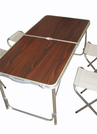Раскладной стол и 4 стульчика для пикника туристических походов стол трансформер