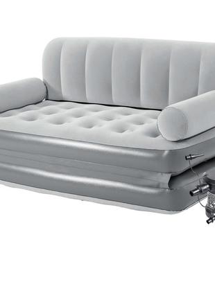 Надувной диван bestway 75073, 188 х 152 х 64 см, с электрическим насосом. флокированный диван трансформер 2 в оригинал - 100%1 фото