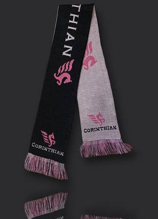 Стильний зручний класний гарний теплий аксесуар двохсторонній шарф шарфік графіт з рожевим рожево графітний