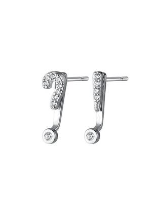 Сережки срібні знаки, різні маленькі сережки питальний і окличний знаки, срібло 925 проби9 фото