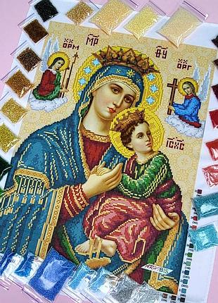 Зпo-020 богородиця неустанної помочі, набор для вышивки бисером