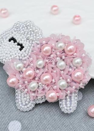 Б-205 овечка, набір для вишивання брошки