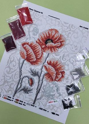 К-4030 маки, набор для вышивки бисером