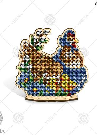 Фін_079 набор для вышивки бисером по дереву "курочка"