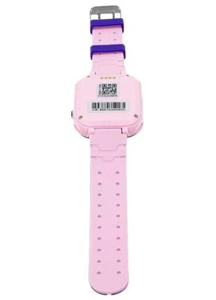 Детские умные смарт часы baby smart watch q12 c камерой и gps розовые4 фото