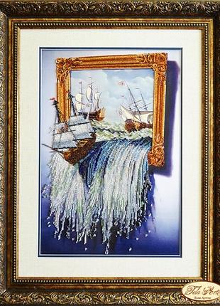 Нтк-022 море в картине, набор для вышивки бисером