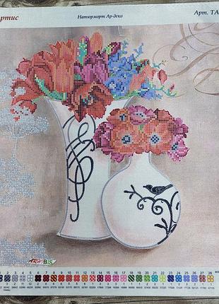 Та-354 натюрморт ар-деко, набор для вышивки бисером