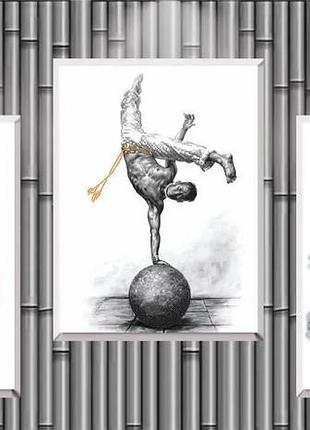 Слт-2219 бойові мистецтва світу, набір для вишивання бісером модульної картини