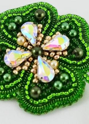 Б-003 конюшина, набір для створення брошки