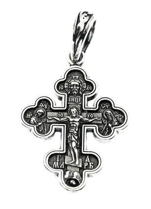 Срібний хрест з розп'яттям розп'яття христове деісус православний хрест