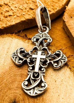 Хрест срібний без розп'яття православний хрест