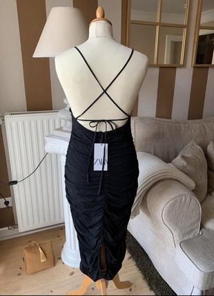 Платье комбинация чёрное зара zara