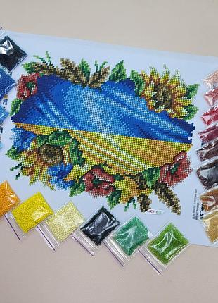 А4н_535 цветущая украина, набор для вышивки бисером