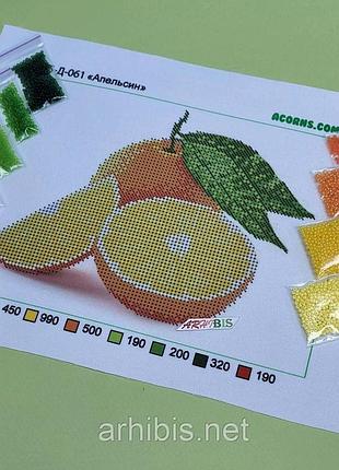 А5-д-061 апельсин, набор для вышивки бисером