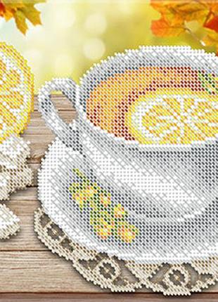 Бс 4224 чай с лимоном, набор для вышивки бисером