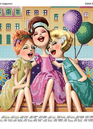 3136 веселые подружки, набор для вышивки бисером