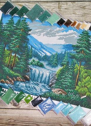 А2-к-1095  горная река, набір для вишивання бісером