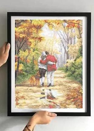 Зпл-018 прогулка осенним парком, набор для вышивки бисером