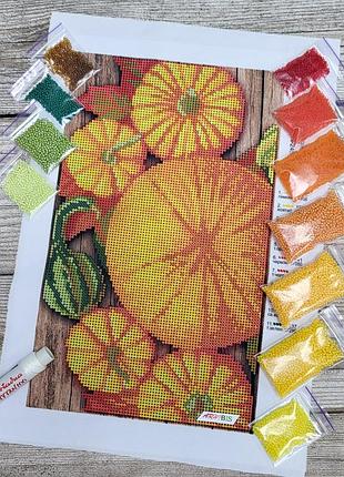 2458 тыквочки, набор для вышивки бисером