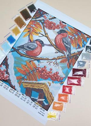 3562  два снігурі, набір для вишивання бісером