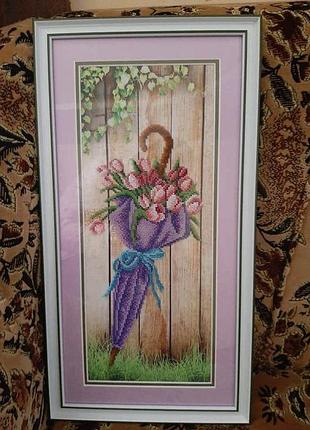 Пм-4061 зонтик, набор для вышивки бисером